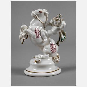 Hutschenreuther Art déco-Figur Putto auf Pferd