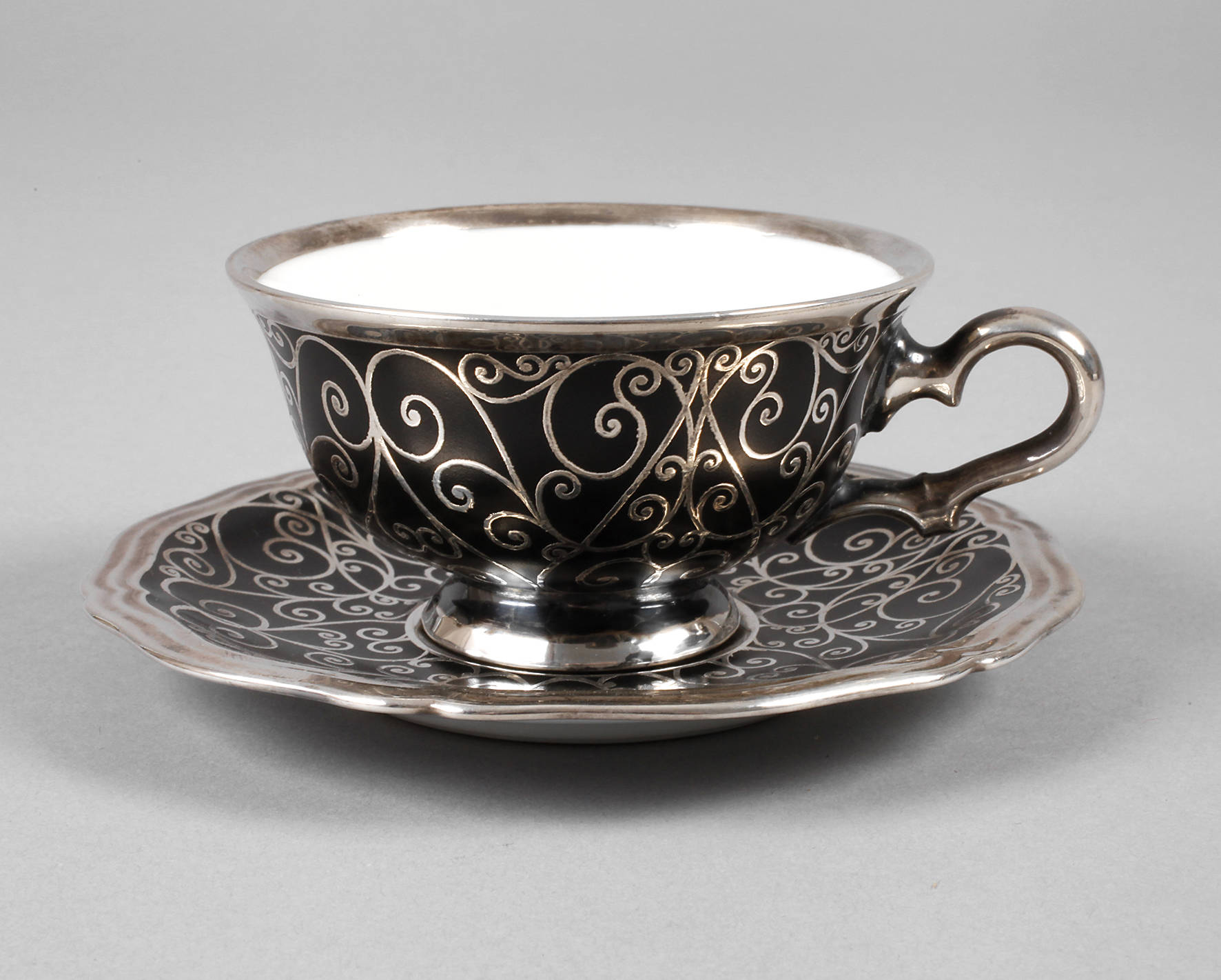 Rosenthal Mokkatasse Silberoverlay