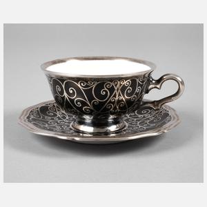 Rosenthal Mokkatasse Silberoverlay