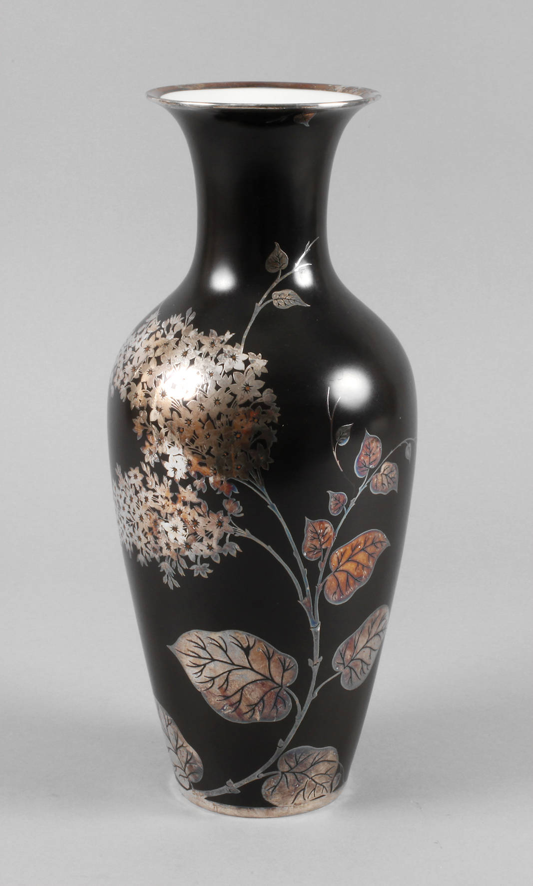Rosenthal Vase mit Silveroverlay