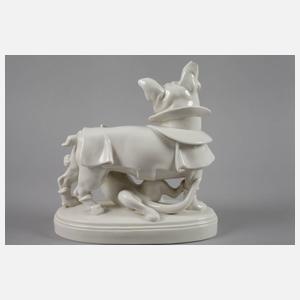 Schwarzburger Werkstätten Mops mit Katze