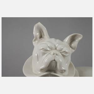 Schwarzburger Werkstätten Mops mit Katze