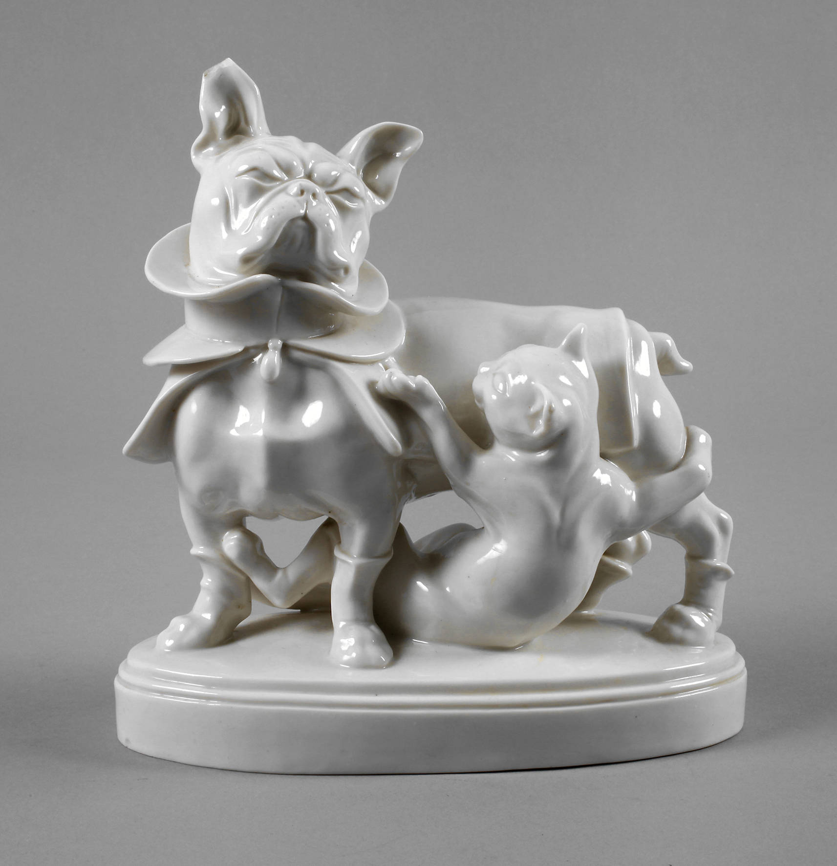 Schwarzburger Werkstätten Mops mit Katze