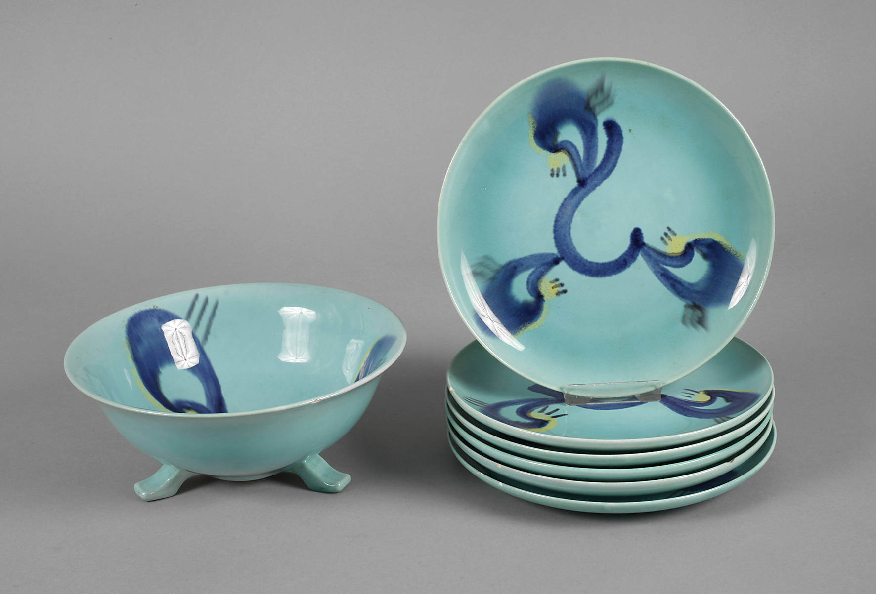 Hael Keramik Dessertset Art déco