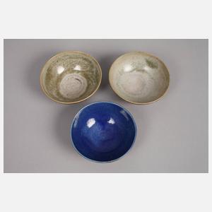 Drei Teeschalen Otto Lindig