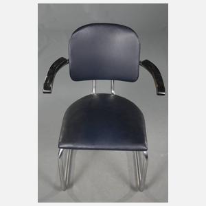 Paar Armlehnstühle Stahlrohr