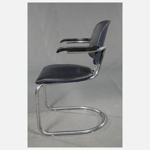 Paar Armlehnstühle Stahlrohr