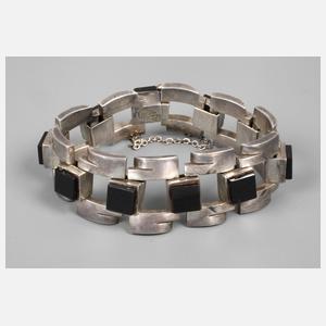 Antonio Pineda Taxco Armband mit Obsidianen