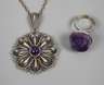 Paar Schmuckstücke mit Amethyst