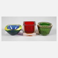 Murano drei kleine Vasen111
