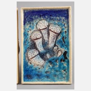 Drei Wandplatten Holl Keramik Nürnberg