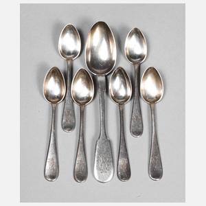 Wolfgang Vulpius sechs Kaffeelöffel und ein Speiselöffel