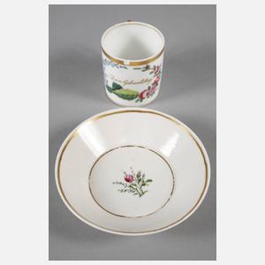 Biedermeiertasse ”Zum Geburtstag”