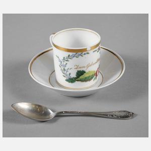 Biedermeiertasse ”Zum Geburtstag”