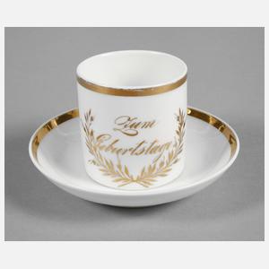 Biedermeiertasse ”Zum Geburtstage”
