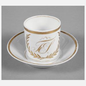 Monogrammtasse Biedermeier