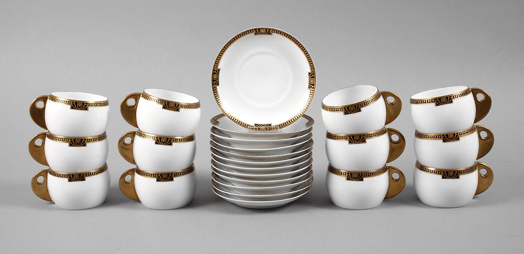 Krautheim 12 Kaffetassen Jugendstil