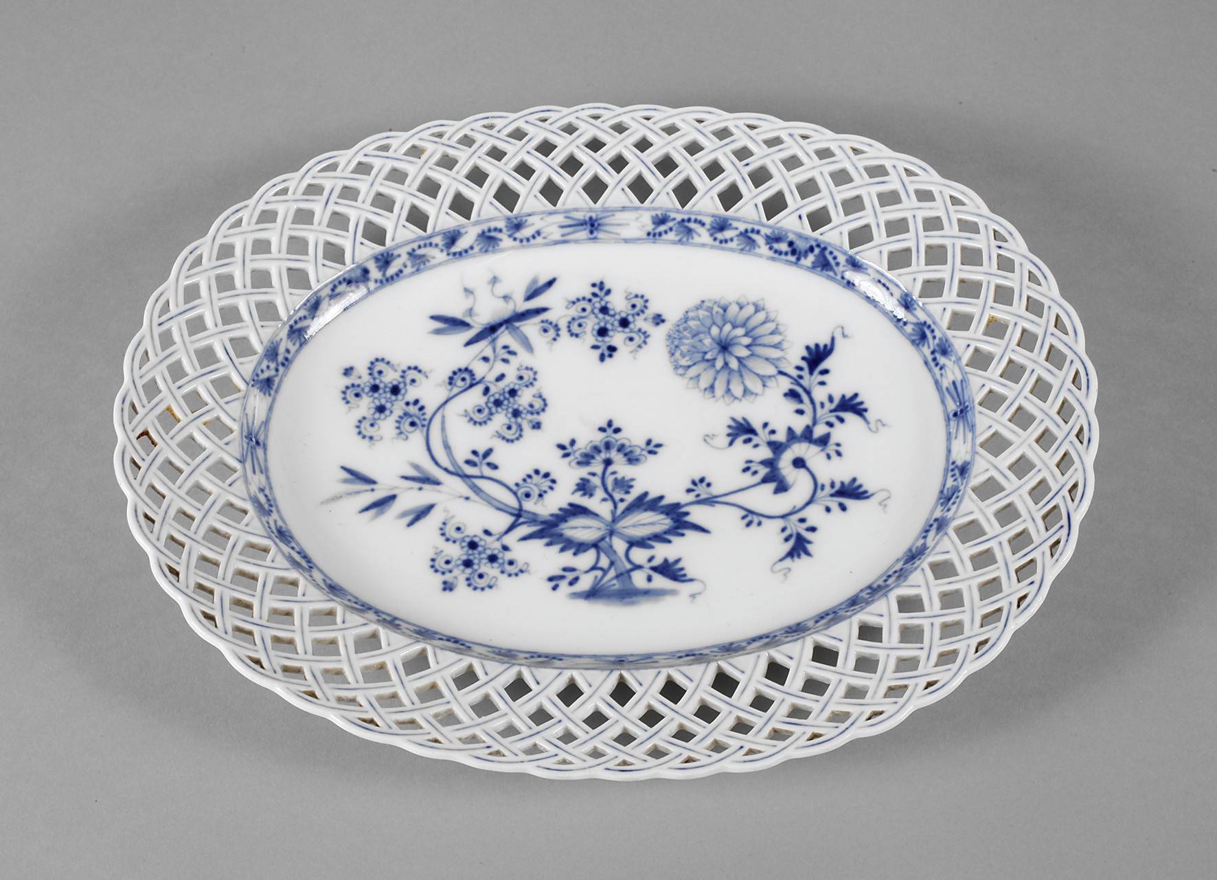 Meissen Teichert Durchbruchplatte Zwiebelmuster
