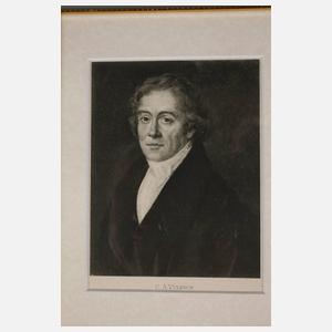 Acht Rahmen mit Portraitfotos