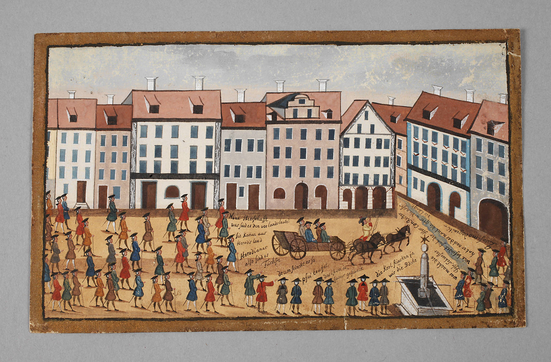 Stammbuchbildchen Marktplatz von Jena