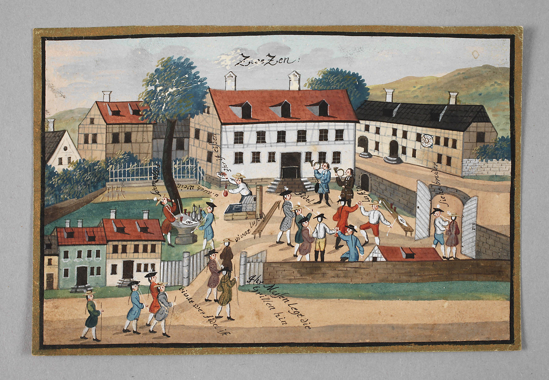 Stammbuchbildchen Zwätzen bei Jena