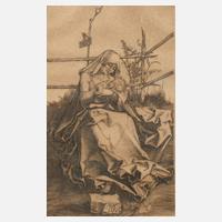 ”Madonna auf einer grasbewachsenen Bank”111