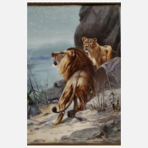 Dresden Porzellanbildplatte ”Die Nachtwandler”