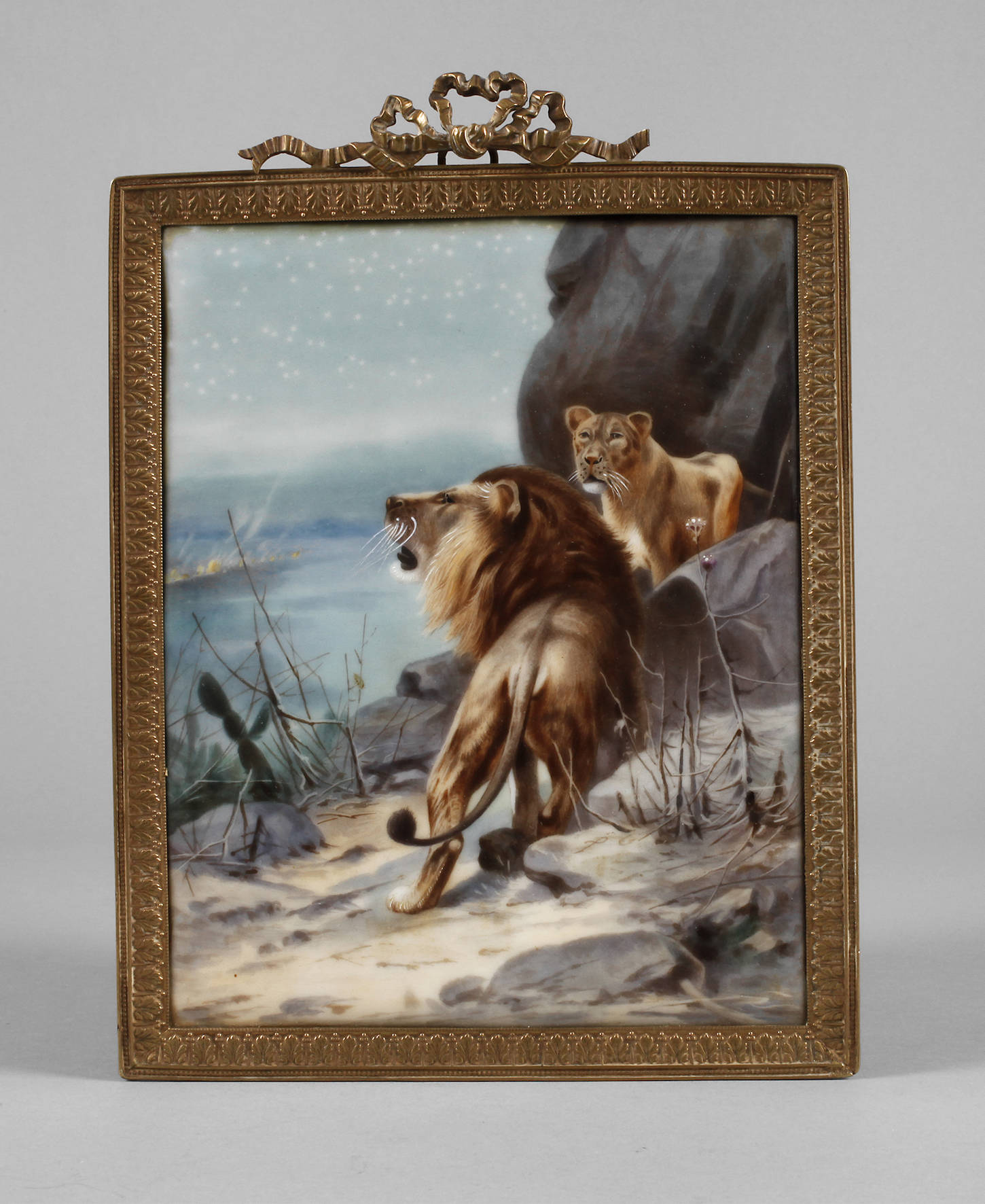 Dresden Porzellanbildplatte ”Die Nachtwandler”