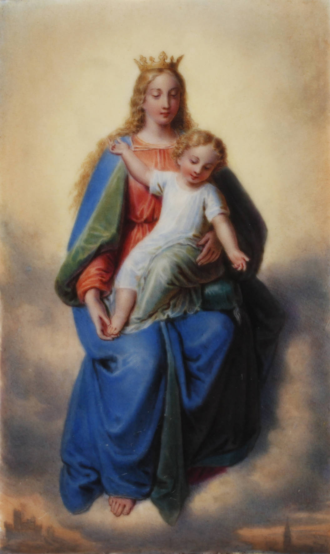 Porzellanbildplatte Heilige Maria