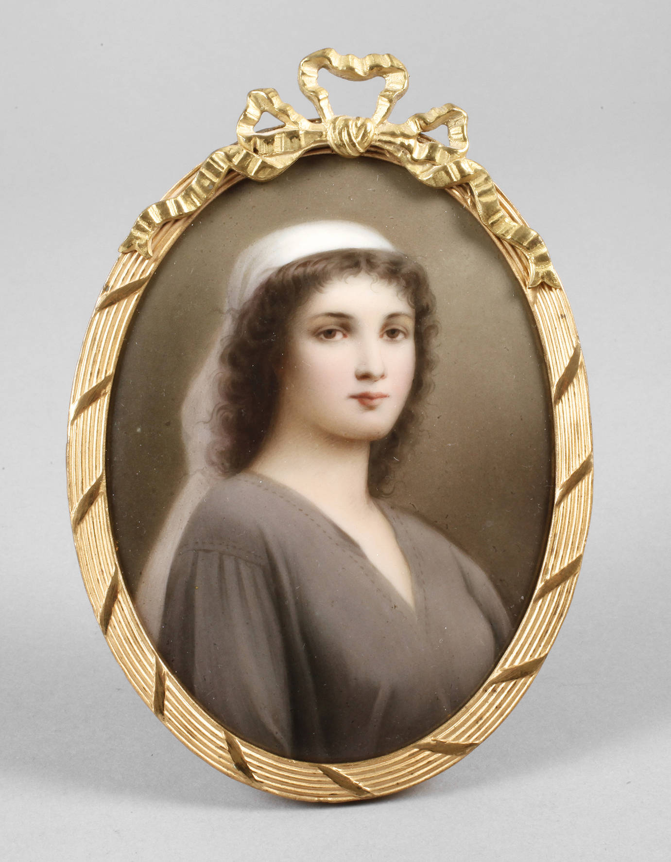 Porzellanbildplatte Jugendstil