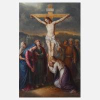 Porzellanbildplatte Kreuzigung des Jesus111