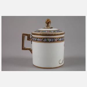 Meissen klassizistische Deckeltasse