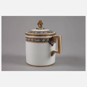 Meissen klassizistische Deckeltasse