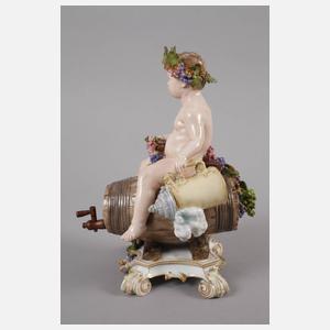 Bacchus rittlings auf einem Fass