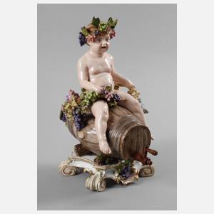 Bacchus rittlings auf einem Fass