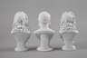 Drei Büsten Biskuitporzellan