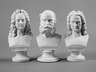 Drei Büsten Biskuitporzellan