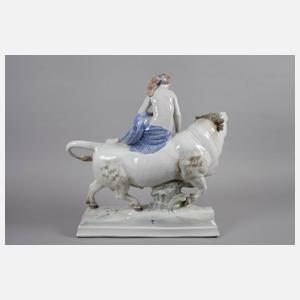 Ens Volkstedt übergroße Figur Europa auf dem Stier