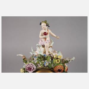 Meissen große figürliche Tischuhr