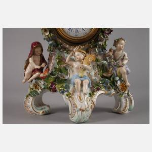 Meissen große figürliche Tischuhr
