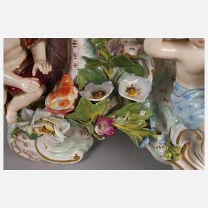 Meissen große figürliche Tischuhr