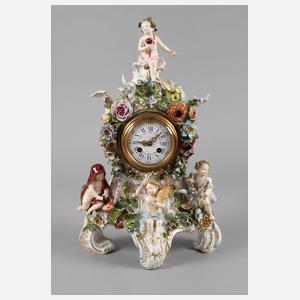 Meissen große figürliche Tischuhr