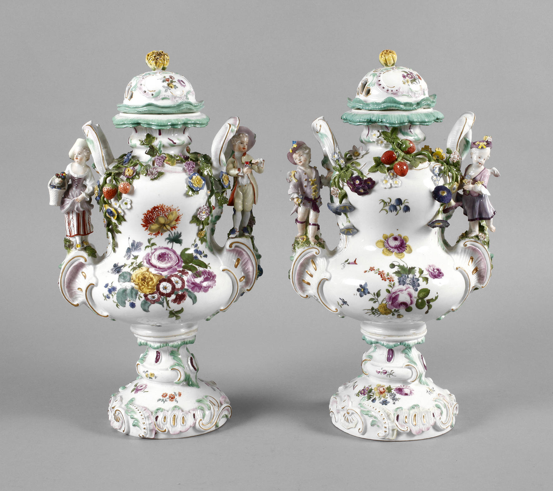 Paar Potpourri-Vasen Rokoko