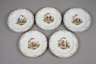 Meissen fünf Teller mit barocken Szenen