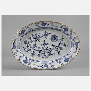 Meissen große Fleischvorlegeplatte Zwiebelmuster