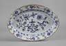 Meissen große Fleischvorlegeplatte Zwiebelmuster
