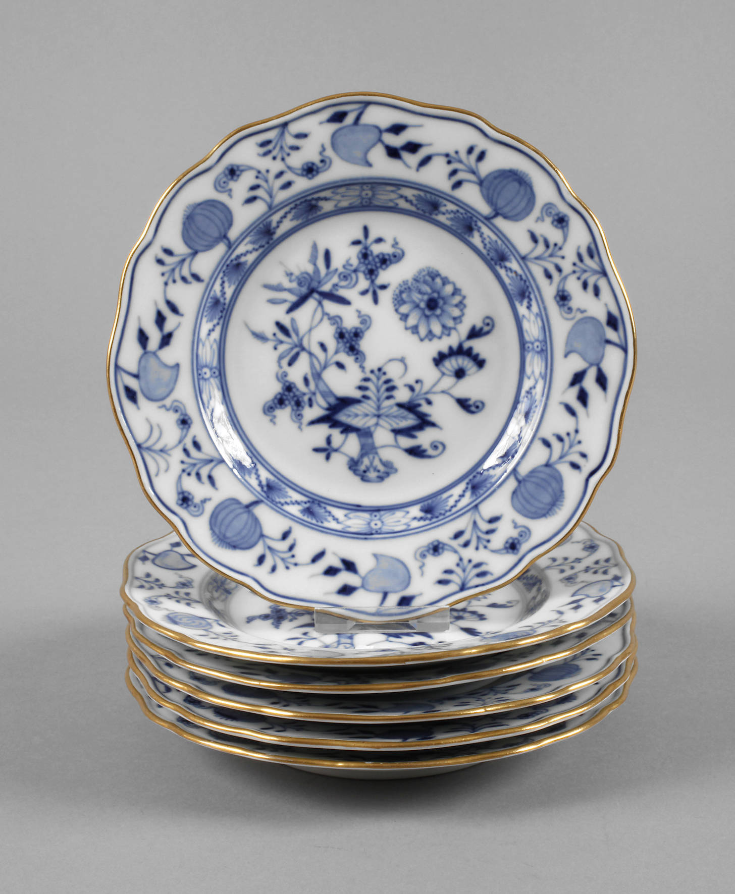 Meissen sechs Dessertteller Zwiebelmuster