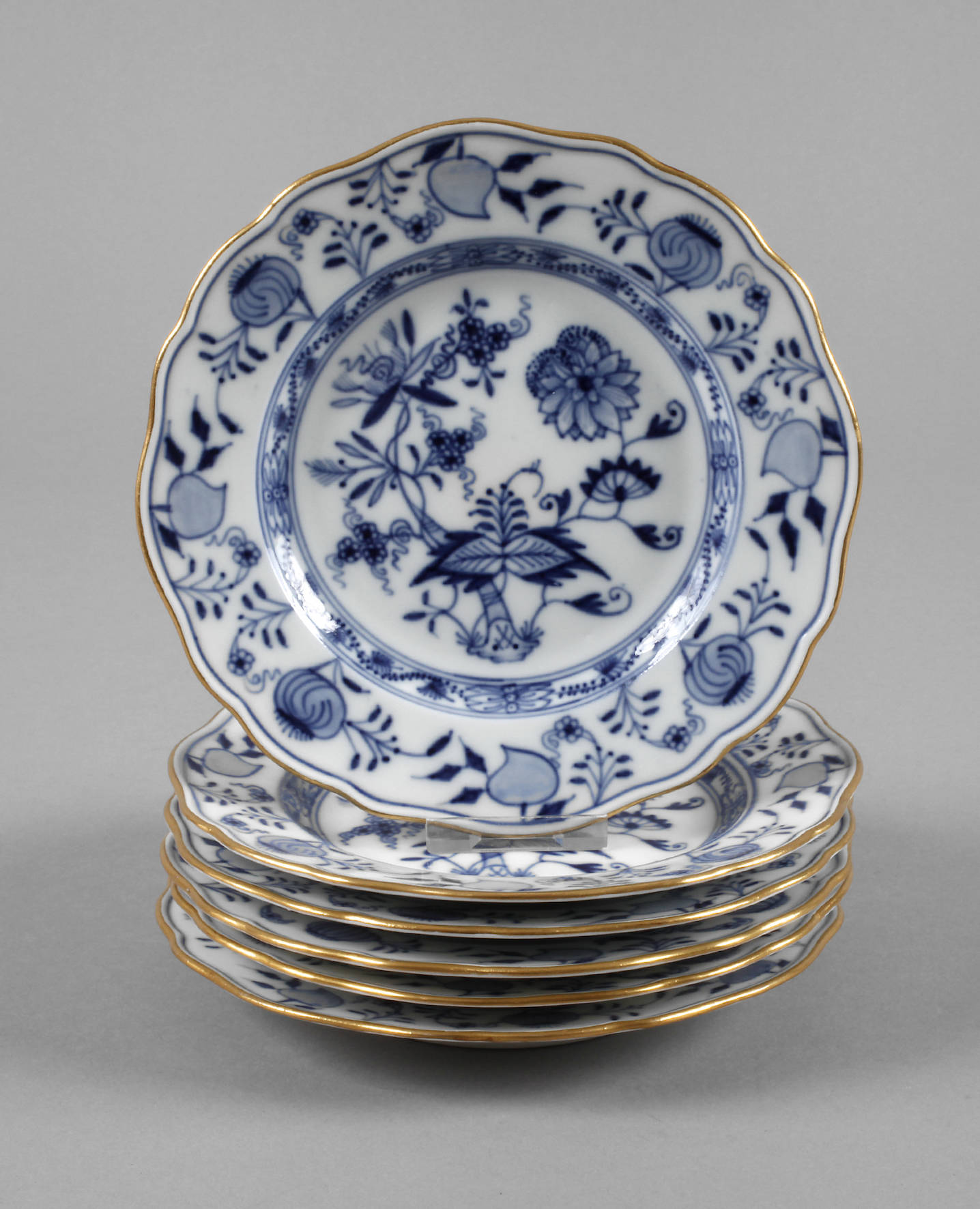 Meissen sechs Dessertteller Zwiebelmuster