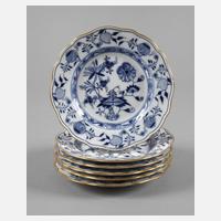 Meissen sechs Dessertteller Zwiebelmuster111