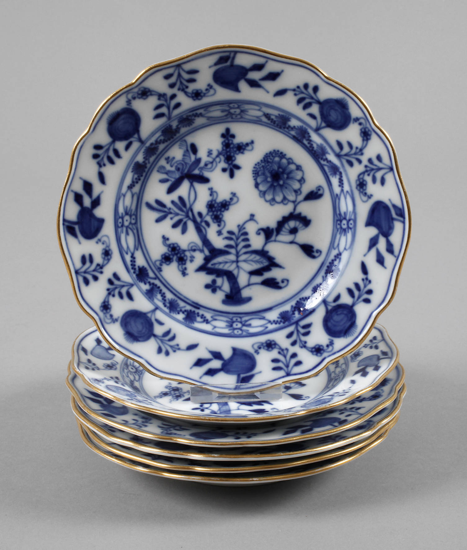 Meissen sechs Dessertteller Zwiebelmuster